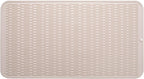 Silicone Dish Drying Mat for Multiple Usage,Easy clean,Eco-friendly,Heat-resistant Silicone Mat for Kitchen Counter or Sink,Refrigerator or Drawer Liner Tapioca 4XL 32 inches x 18 inches