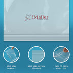 iMailer - 1000 Count - 13" x 15" Clear Reclosable Zip Plastic Poly Bags - 2 Gallon Zip Bags for Clothing, T-Shirts, Pants