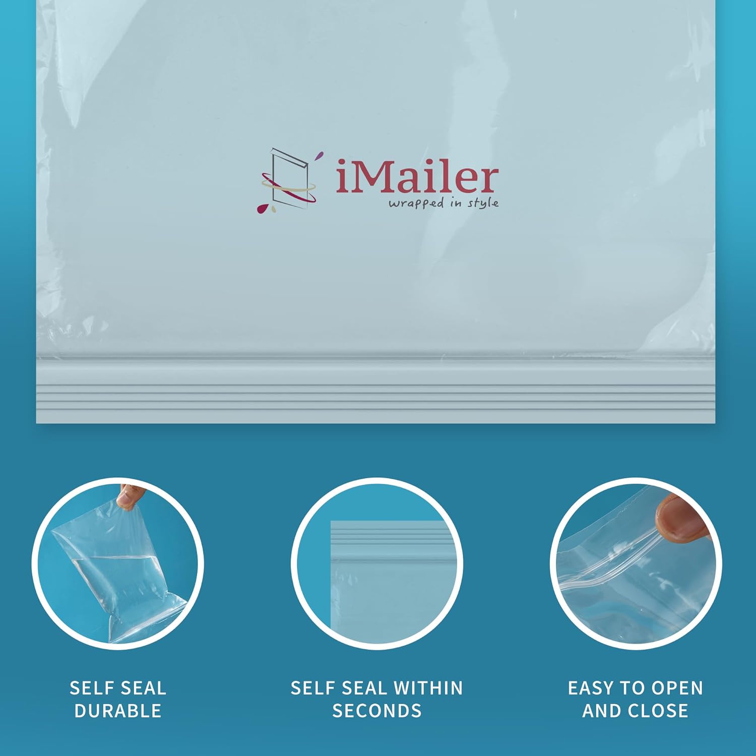 iMailer - 1000 Count - 13" x 15" Clear Reclosable Zip Plastic Poly Bags - 2 Gallon Zip Bags for Clothing, T-Shirts, Pants