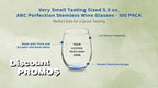 Custom Stemless Wine Glasses by ARC 5.5 oz. Set of 100, Personalized Bulk Pack - Perfect for Hotel, Bar, Restaurant or Lounge - Blue