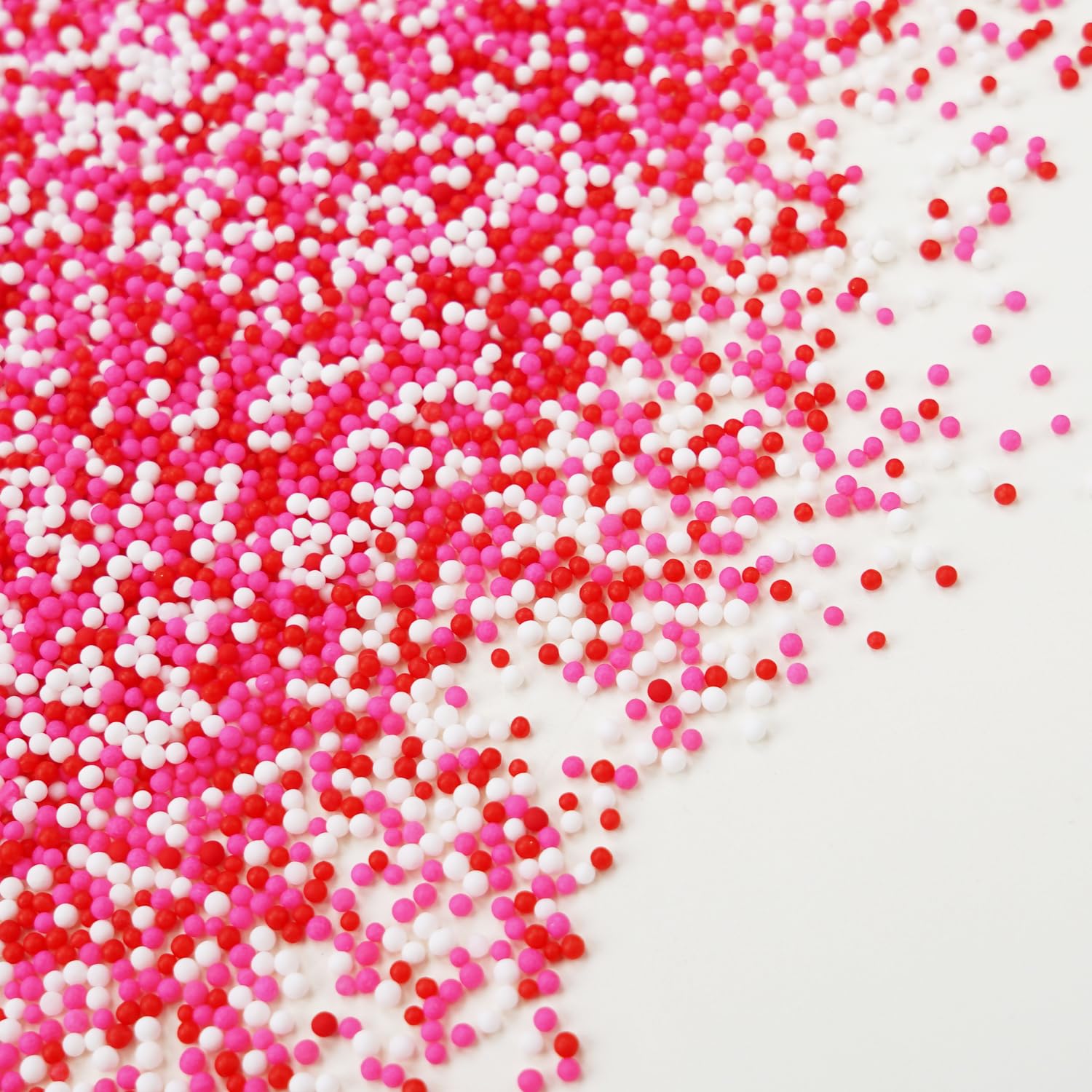 Pink Nonpareils Sprinkles, Edible Sprinkles For Cake Decorating, Pink Red and White Candy, 150g/5.29oz, Cupcake Topper, Cake Decoration, Mother's Day, Valentine's Day, Wedding Party Supplies