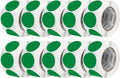 Perco Green 3-Inch Perforated Circle Dot Sticker Labels — 10 Rolls, 5,000 Round Stickers — with Permanent Adhesive for Moving Boxes, Sale Signage, Displays, Status Messaging—Made in USA
