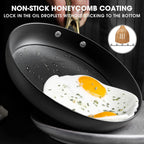 imarku Cast Iron Skillets, 12 Inch Cast Iron Pan, Professional Non Stick Frying Pans Long Lasting Nonstick Frying Pan Nonstick Pans Stay Cool Handle Easy Clean, Unique Birthday Gifts for Women/Men