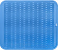 Silicone Dish Drying Mat for Multiple Usage,Easy clean,Eco-friendly,Heat-resistant Silicone Mat for Kitchen Counter or Sink,Refrigerator or Drawer Liner Lichen BlueL 2XL 24 inches x 18 inches