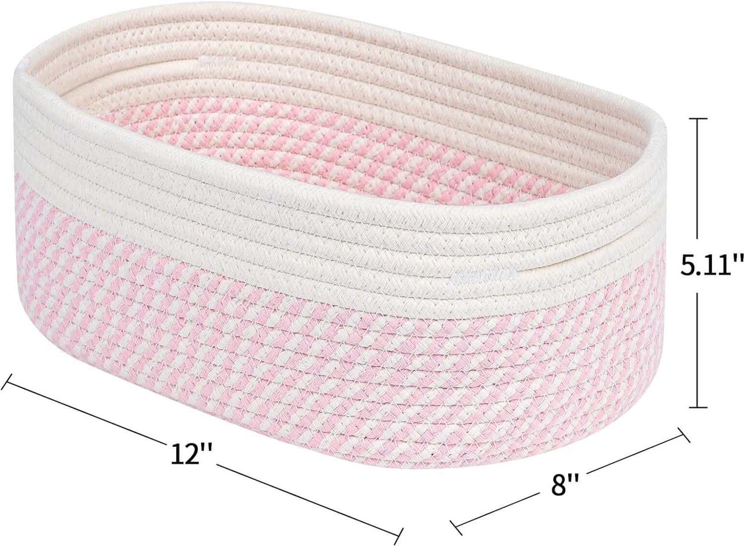 CubesLand Rectangle Organization/Storage Basket, Natural Cotton Rope Woven Baskets for Organizing, Small Basket for Kids, Baby Nursery, Cat Dog Toy Baskets, Organizer Bins for Shelves 3 Packs
