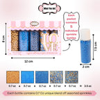 Confect Edible Sprinkles – Marine Royalty Theme – Assorted Pack with Navy Blue & Champagne Gold Dragees, Gold Jimmies & Bright Blue Sparkling Sugar – Sprinkles for Cake Decorating- Vegan, Gluten-Free, Nut-Free, Soy-Free, Dairy-Free, Palm Oil-Free-5 Oz
