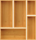 Bamboo Drawer Organizer Set, 5-Piece Storage Trays for Kitchen, Bathroom, Office Desk, Makeup & Junk Drawers,Utensils