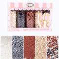 Sprinkles - Confect Sprinkles for Cakes & Cupcakes Decoration Assorted pack of 5 Starry Night Sprinkles Mix Black, White & Bronze Dragees Sparkling Sugar White & Bronze | Vegan, Gluten-Free, Nut-Free, Soy-Free, Dairy-Free, Palm Oil-Free- 5 Oz