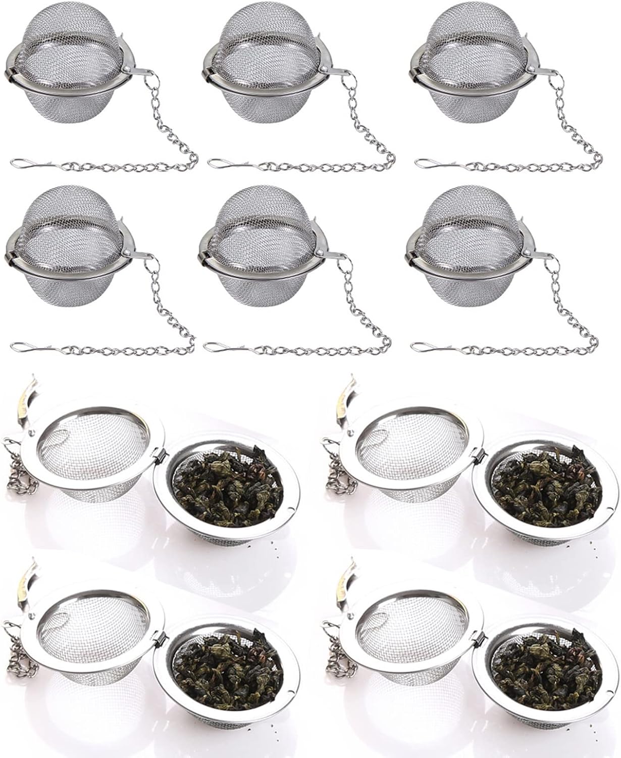 10PCS Tea Infuser, Upgraded Tea Strainer, Premium Tea Infusers for Loose Tea, Tea Steeper, Tea Ball for Tea Flavoring Herbal Spices Seasonings