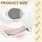 uxcell 1 Set Silicone Spoon Rest for Stove Top, Silicone Spoon Holder for Cooking Spatula, Ladle, Brush Khaki/Grey