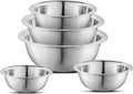 AVADOR Premium Stainless Steel Mixing Bowls, Set of 5 Brushed Stainless Steel Mixing Bowl Set, Easy To Clean, Space Saving, Great for Cooking, Baking, Prepping (5 Pc Mixing Bowl)