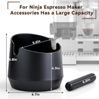 Knock Box Compatible with Ninja Espresso Machine, Large Capacity Black Coffee Knock Box for Ninja Espresso Maker Accessories