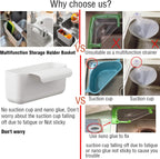 Sink Strainer Drain Basket Kitchen Sink Trash Food Catcher Waste Leftovers Garbage Strainer Faucet Hanging Triangle Over Corner Sink Trash Bag Strainer