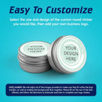 100 Custom Vinyl Stickers - Upload Your own Image, Text, Design, Logo - Personalized Logo Labels for Handmade, Packaging, Bottle, Jars, Candle, Brand Stickers (Mint, 1.5x1.5)