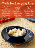 Sweese Porcelain Bowls Set - 5 Inch, 10 oz, Assorted Colors, Set of 6, Microwave Dishwasher Safe for Desserts, Soups