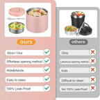 Thermo for Hot Food, Soup Thermo for Adults 40oz Lunch Containers Wide Mouth, Insulated Food Container Leak Proof Vacuum Stainless Steel With Carry Handle and Spoon BPA Free