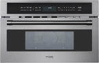 KoolMore Reserve 30 in. 1.6 cu. ft. Built-in Convection Microwave Oven with Air Fryer, 10 Power Levels, Sensor Cooking, Bake, Roast, Broil, Defrost, 1750 Watts, UL Certified in Black Stainless-Steel