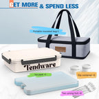 Chilled Divided Serving Tray Snackle Box Container with Ice Pack Bonus Insulated Bag 2 Dip Containers Summer Beach Essentials for Charcuterie Snack Road Trip Picnic Family Party Keep Food Fresh