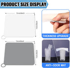 Yinkin 6 Pcs Drain Covers to Keep Bugs Out Silicone Shower Floor Tub Stoppers Bathtub Drain Stoppers Sewer Anti-Odor Mats Deodorizing Plugs for Bathroom(6 x 6 Inch,Square,White, Grey and Black)