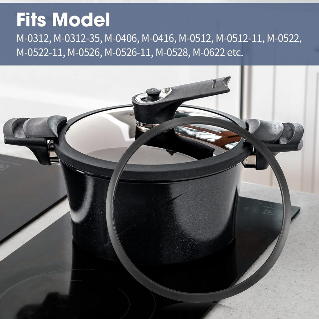 S-9882 Pressure Canner Gasket, Food-Grade Silicone Pressure Cooker Sealing Ring Fits 12/16/22QT Mirro Model M-0512 / M-0522 / M-0312 / M-0406 / M-0416 / M-0526 / M-0622,2 Pack