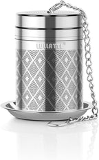 Tea Infuser (1 Pack), Extra Fine Mesh Loose Leaf Tea Steeper with Diamond Pattern & Extended Long Chain, 18/8 Stainless Steel Tea Ball Strainer for Brewing All Kinds of Tea
