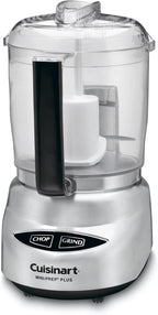 Cuisinart Mini Prep Plus Food Processor, 4 Cup, Brushed Stainless & Mesh Strainers, 3 Pack Set, CTG-00-3MS