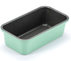 Monfish Bread Loaf Pans for Home Baking, 2pcs Carbon Steel 1lb loaf Tin, Rosemary Green 9x5 inch Non-Stick bread Pan Mold