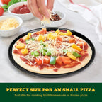 E-far 10 Inch Pizza Pan Set of 2, Nonstick Pizza Pie Pan Tray Platter, Metal Round Baking Sheet Cooking Pan for Oven, Durable & Stainless Steel Core