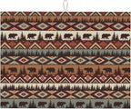 Bear Mountain Microfiber Dish Drying Mat for Kitchen Counter Vintage Rustic Dishes Pad Dish Drainer Rack Mats 18"x24" Absorbent Washable Reusable