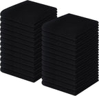 Homaxy 100% Cotton Waffle Weave Kitchen Dish Cloths, Ultra Soft Absorbent Quick Drying Dish Towels, 12 x 12 Inches, 24-Pack, Black