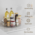 LAMU 3 Pack Lazy Susan Organizer Turntable for Cabinet, Rotating Condiment Organizer for Kitchen Pantry Organizers and Storage, Table Top, Fridge, Countertop, Spice Organization, 9.25'' 10.6'' 12''