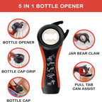 Jar Opener for Weak Hands, Seniors with Arthritis, 5 in 1 Multi Function Bottle Opener Lid Opener For Arthritic Hands