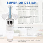 Vegetable Chopper, Food Chopper Manual Hand, Onion, Salad, Garlic, Nut & Veggie Cutter, Dishwasher Safe, White