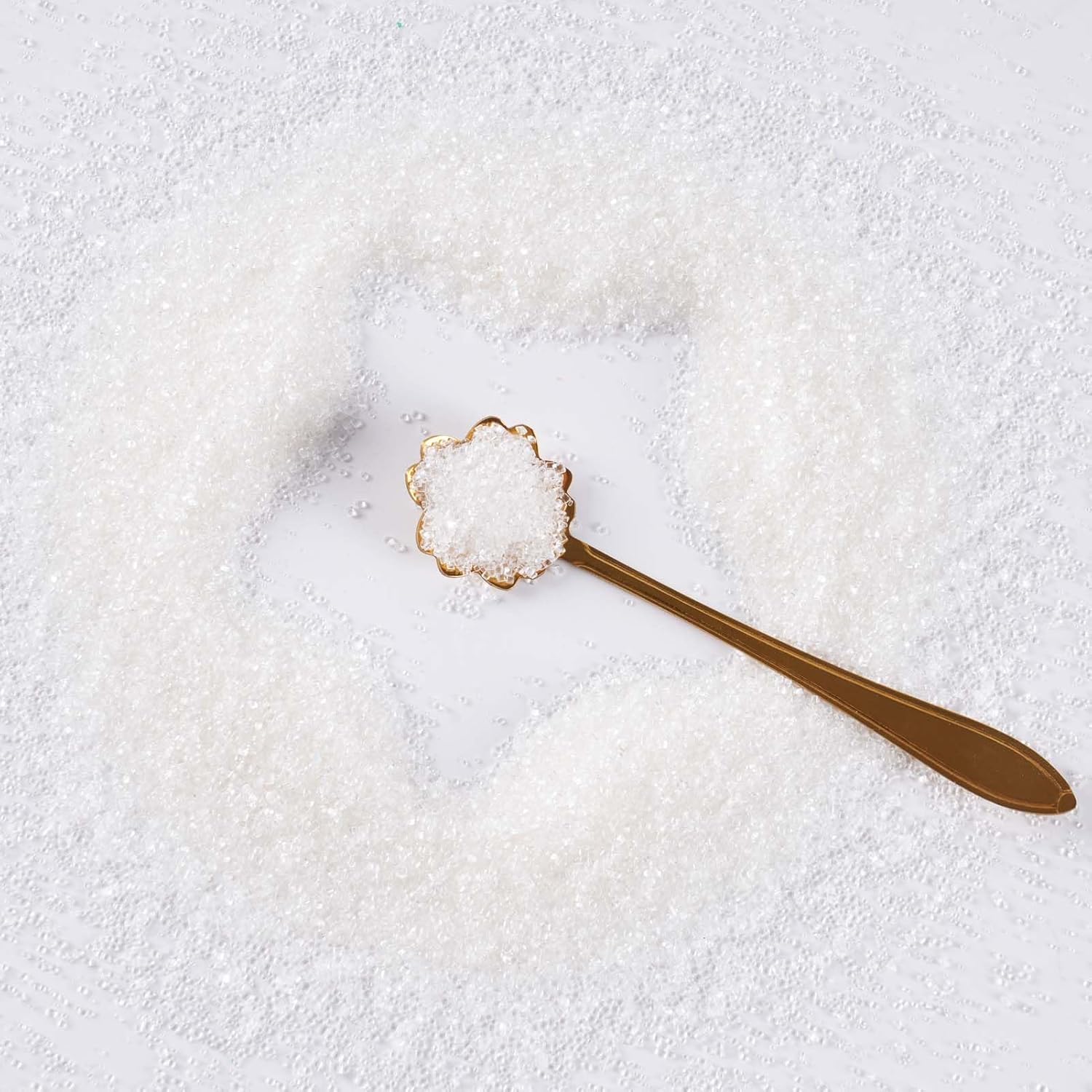 Kasvan White Sanding Sugar Sprinkles - Edible Sugar Crystals, Baking Cake Decorations, Ice Cream Toppings cupcake Decorating, Wedding Party Chirstmas Supplies, 85g/3.2oz (White)