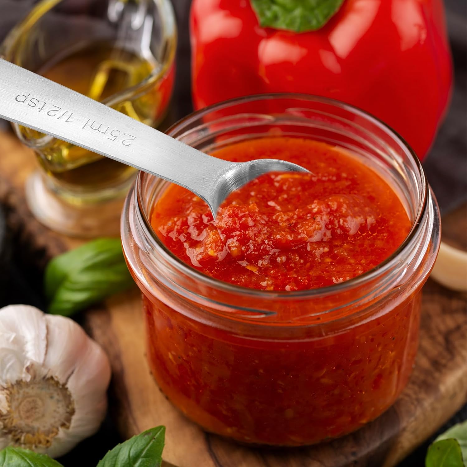 2 PCS Measuring Spoons Tablespoon Measuring Spoon 1/6 Tbsp (1/2 tsp | 2.5 ml | 2.5 cc | 1/12 oz) Mini Spoons Stainless Steel Measuring Spoons for Kitchen Cooking Spoon(Silver)