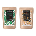 Valrhona Premium Baking Chocolate Discs (Feves), Dark Chocolate MANJARI 64% Cacao Single Origin, and Creamy Blonde Chocolate DULCEY 35% with Caramel Cookie Flavor Notes, for Cookies, Cakes, and more