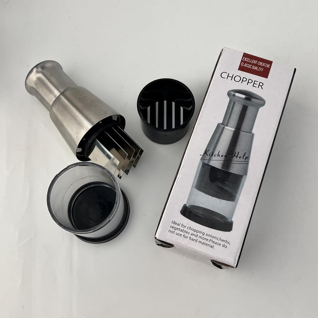 Mini Manual Food Chopper Manual Pressed Chopper,Stainless Steel Pressed Garlic Choppers Multi-functional Garlic Press,for Mincing Garlic,Peppers,Onions