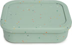 Ullabelle Leak Proof Bento Box Food-Grade Silicone Bento, BPA, Phthalate, Lead, & PVC Free - Bento Lunch Box for Daycare, Kids, & Adults - Leak Resistant Sets With Lids Snack Box Container (Green)