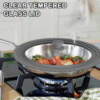 Universal Pan Lids, Silicone Pot lids for Pots, Pans & Skillets - Fits 11", 12" & 13" Diameter Cookware, Replacement Frying Pan lid, Dishwasher Safe (Grey)