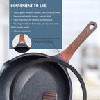 Vinchef Nonstick Deep Frying Pan Saute Pan with Lid, 10in/3Qt Skillet Pan, German 3C+ Ceramic Coating Technology, Aluminum Casting, Induction Compatible