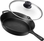 10 Inch Pan Lid Replacement Glass Lid for Pans, Pots, Skillets and Cast Iron, Clear, 1 Set
