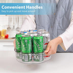 GUZON 6 Pack Lazy Susan Turntable for Cabinet, 10 Inch Lazy Susan Organizer with Handles and High Sides, Clear Rotating Organizer for Kitchen, Pantry, Dresser, Refrigerator, Bathroom, Table, Fridge