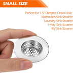 Bathroom Sink Strainer, Bathtub Lavatory Sink Drain Strainer Hair Catcher for Laundry, Mop Pool, Utility, Slop, RV Sink。Fit Hole Size from1.4~1.5",3 Pack(Product SIZE1.3inch)
