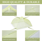 7 Pack Colorful Food Covers Food Tent for Outside Mesh to Keep Bugs away, Reusable Collapsible Food Nets(40x24*1,17x17*2,14x14*2,12x12*2) including Carry Bag,Ideal for Picnic Party BBQ Wedding Fruit