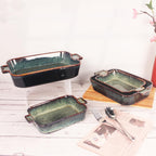 Ceramic Casserole Baking Dish 2.5 Quarts, for Baking Dish Lasagna Pans, Oven Safe Durable Bakeware for Kitchen Home Decor, Banquet and Dinner, Rectangular 1 pcs 12 x 8.5 Inch