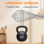 HOTEC 4 Pieces Stainless Steel Whisks Set Wire Whisk Balloon Whisk Egg Beater Kitchen Utensils for Stirring, Beating, Blending