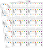 STARLIBOO Removable Multicolor Labels, Blank Stickers for Food Containers, 1x3 Inch, Waterproof, Easy Peel Off (240 Labels)