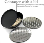 Cheese Grater Citrus Lemon Zester with Food Storage Container & Lid - Perfect For Hard Parmesan Or Soft Cheddar Cheeses, Ginger, Vegetables, Butter, Chocolate & Nutmeg (Black)