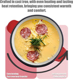 Artestia Cast Iron Cheese Fondue Pot for Chocolate Fondue Pot Swiss Fondue Set for Camping Outdoor with 6 Fondues Forks, 11-Piece Cheese Fondue Sets Serve 6 Persons (Red)