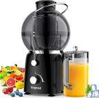 Juicer Maker,Vospeed Juicer Machines,750W juicer machines vegetable and fruit,With 3.5-Inch Wide-Mouth Feed Chute,Juice Extraction at Constant Temperature,With 1.2L Cup, BPA-Free,Easy to Clean (Black)